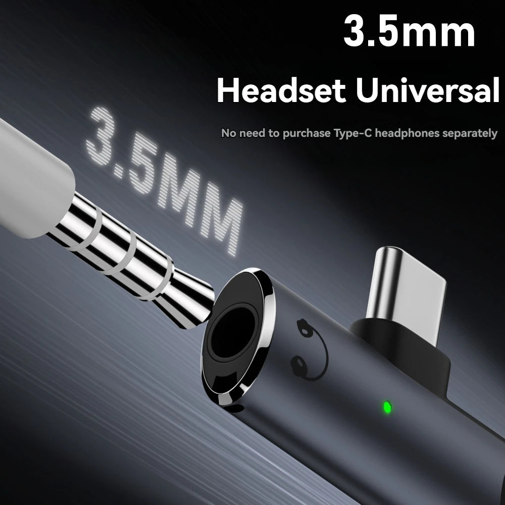 USB C to 3.5mm Headphone and Charger 2 In 1 Adapter