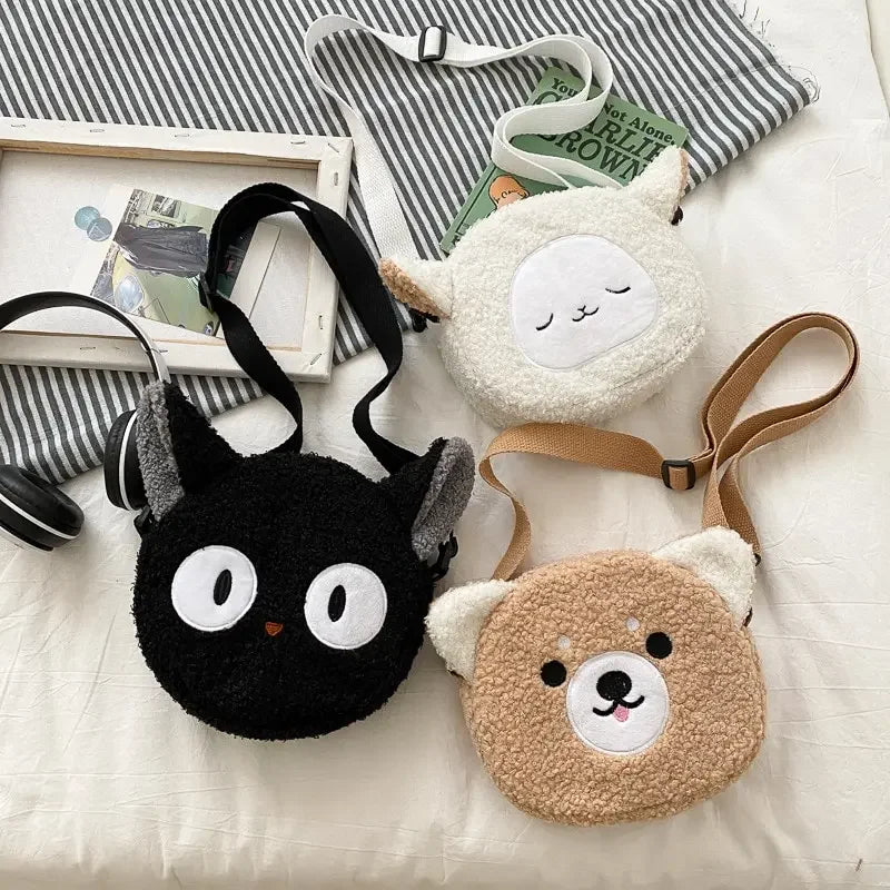 Cartoon Plush Shoulder Bag