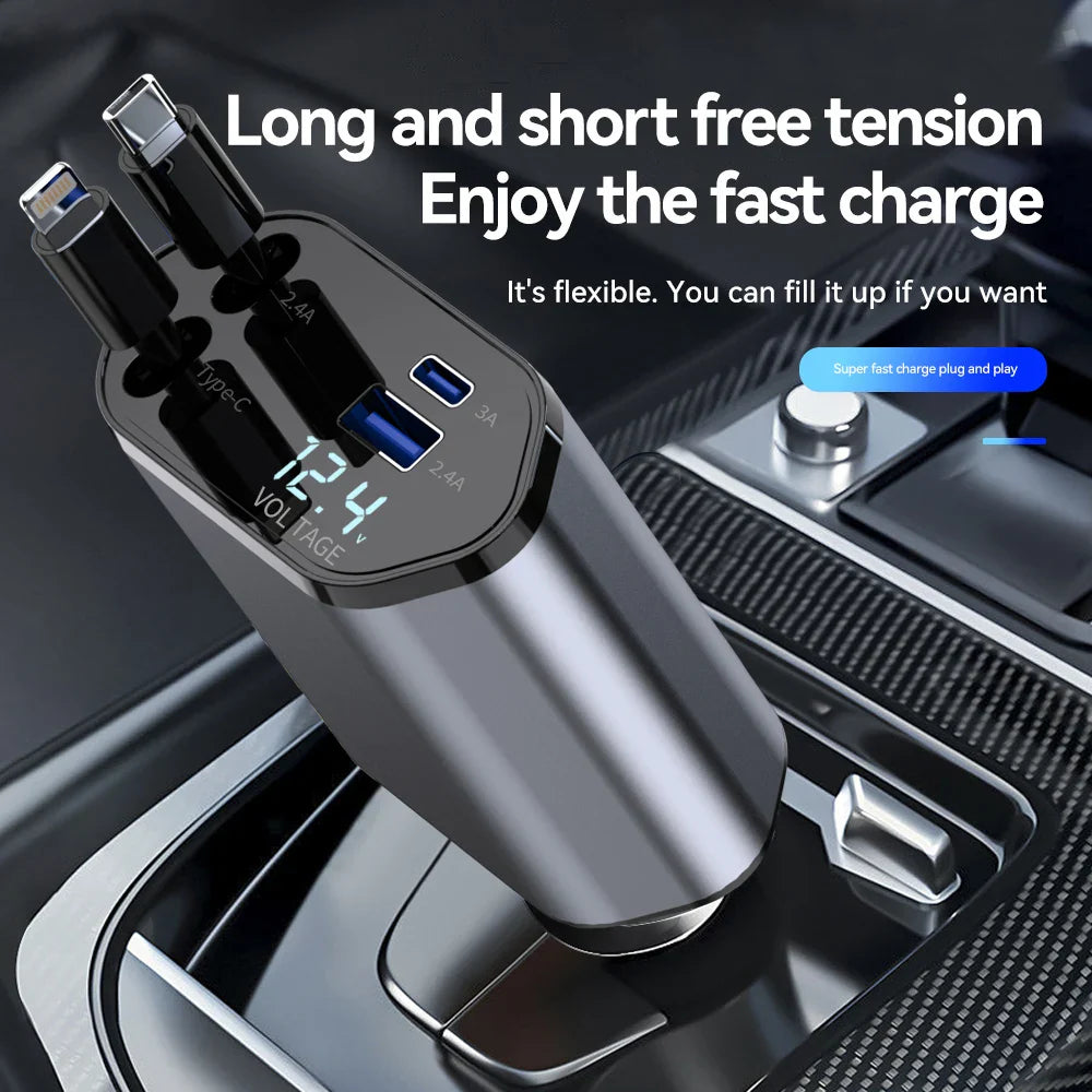 120W 4 in 1 Car Charger