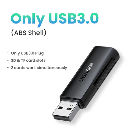 UGREEN Card Reader USB3.0&USB C to SD MicroSD TF Thunderbolt 3 for PC Laptop/Smart Memory Cardreader SD Card Adapter
