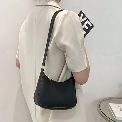 Fashionable Solid Color Shoulder Bag