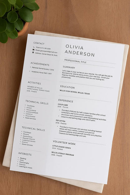 Student Resume Template